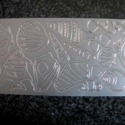 Stickervel Zilver Schelpen OP=OP