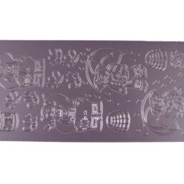 Stickervel Zilver Beren met honingpot