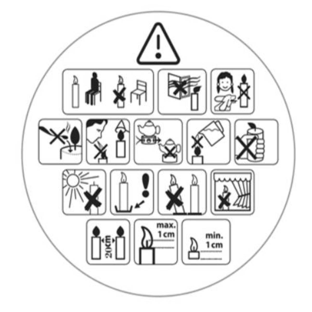 Veiligheidssticker voor kaarsen 25st. Veiligheidssticker voor kaarsen 25st.