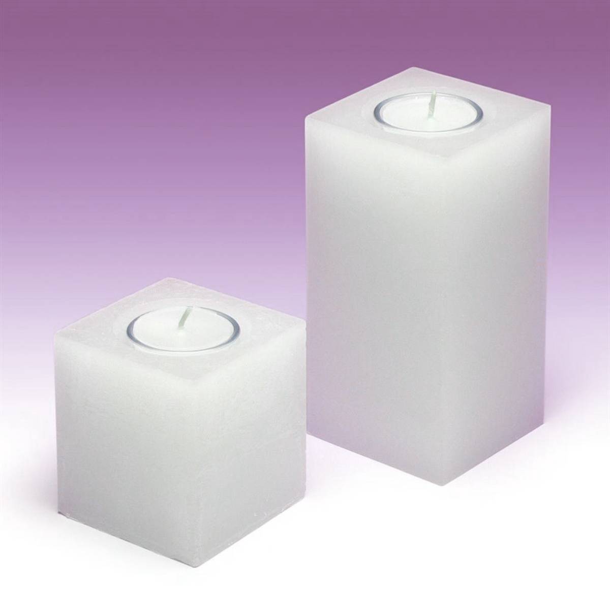 Kaarsenmal Theelichthouder Vierkant 73x73x152mm Kaarsenmal Theelichthouder Vierkant 73x73x152mm