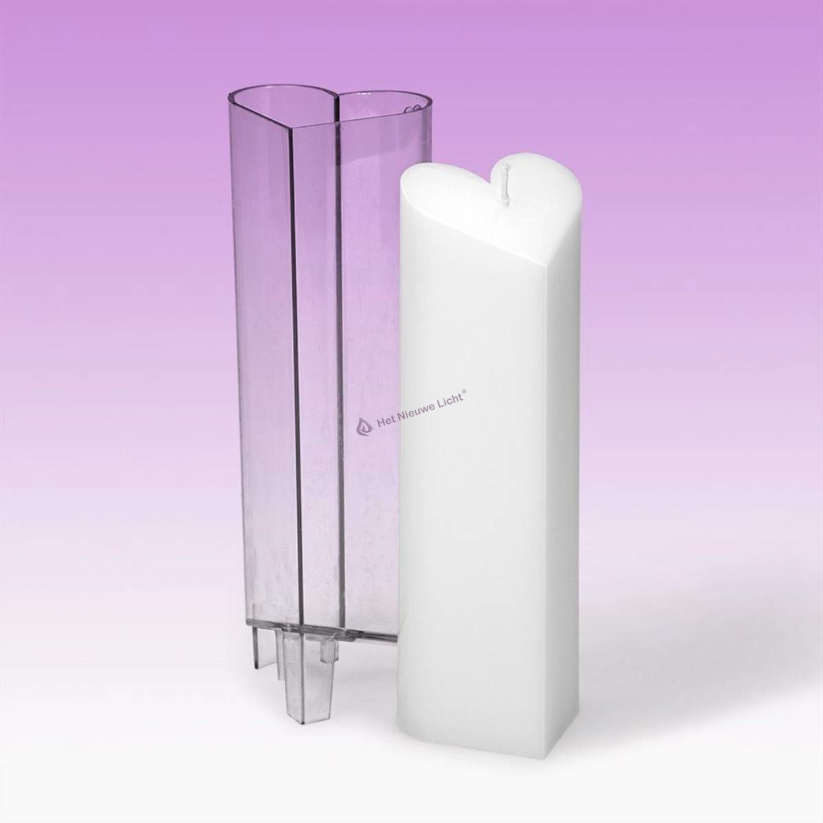 Kaarsenmal Hart pilaar 70x61x210mm Kaarsenmal Hart pilaar 70x61x210mm