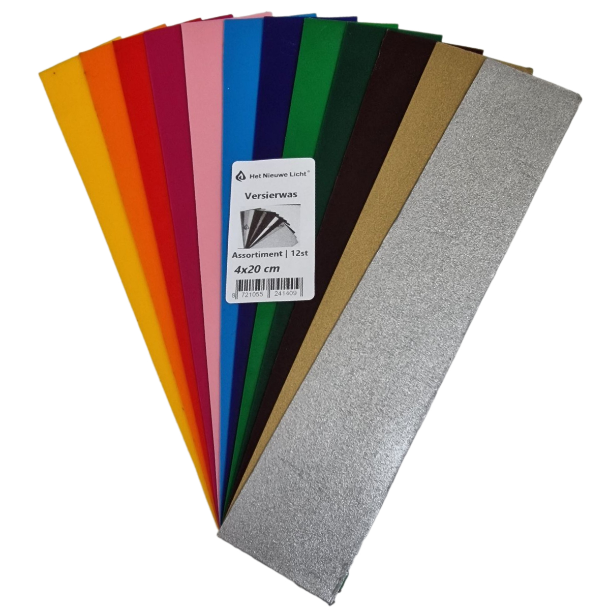 Versierwas stroken 4x20cm 12st. Versierwas stroken 4x20cm 12st.