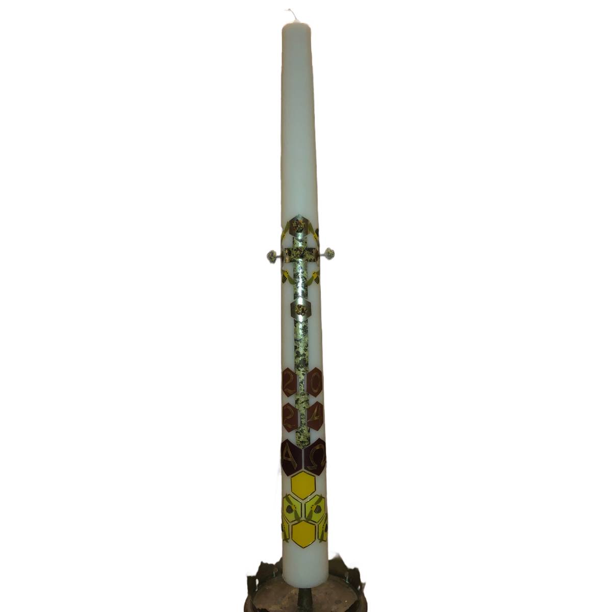 Hand gedompelde Kerkkaars 1000x100mm - Afbeelding 4