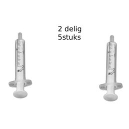 Doseerspuit 2ml 2delig 5st.