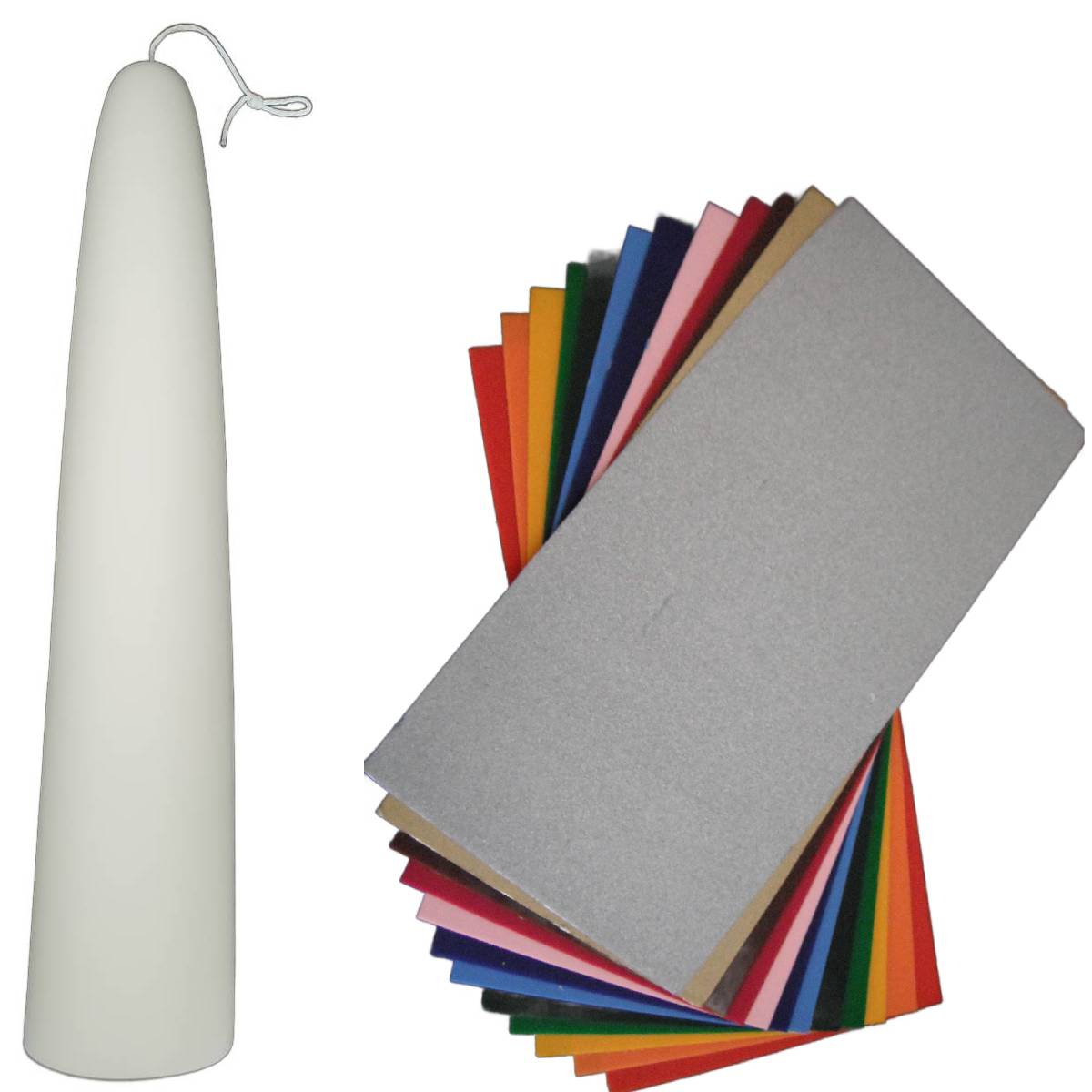 Dompelkaars 375x75 + versierwas Dompelkaars 375x75 + versierwas